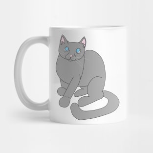 Gray cat Mug